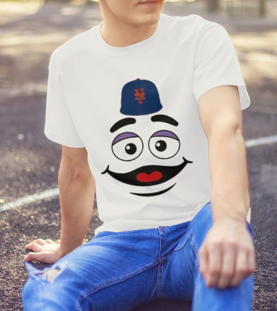New York Mets Grimace Face Smile Victory Gameday Baseball Cap T-Shirt