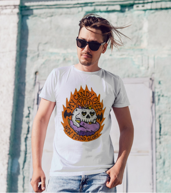 My Candy Over You Skull Bat New Found Glory Halloween T-Shirt