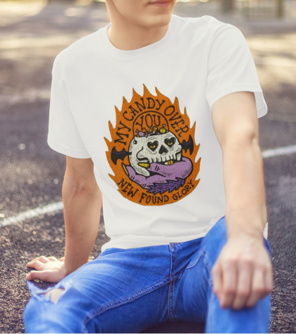 My Candy Over You Skull Bat New Found Glory Halloween T-Shirt