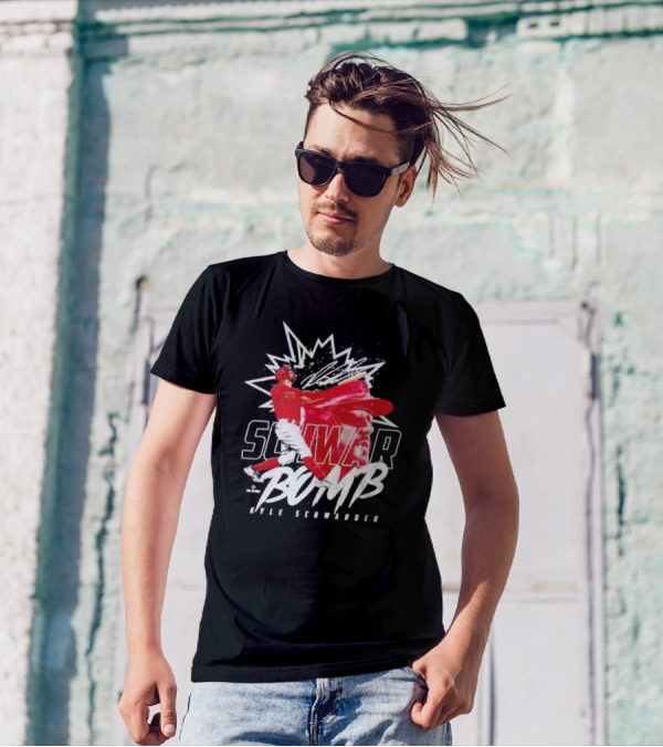 Schwar Bomb Kyle Schwarber Philadelphia Phillies Signature Iconic Baseball Explosion T-Shirt