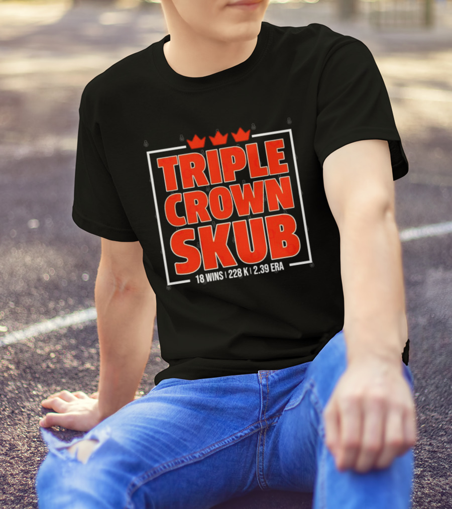 Triple Crown Skub Detroit Tigers Tarik Skubal 18 Wins 228K 2.39 ERA T-Shirt