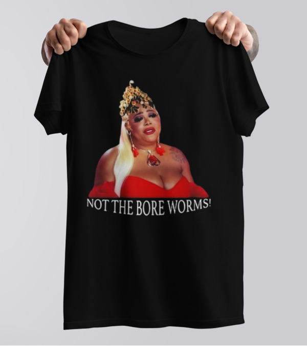 Ts Madison Not The Bore Worms Statement In Red Dress And Leopard Crown T-Shirt