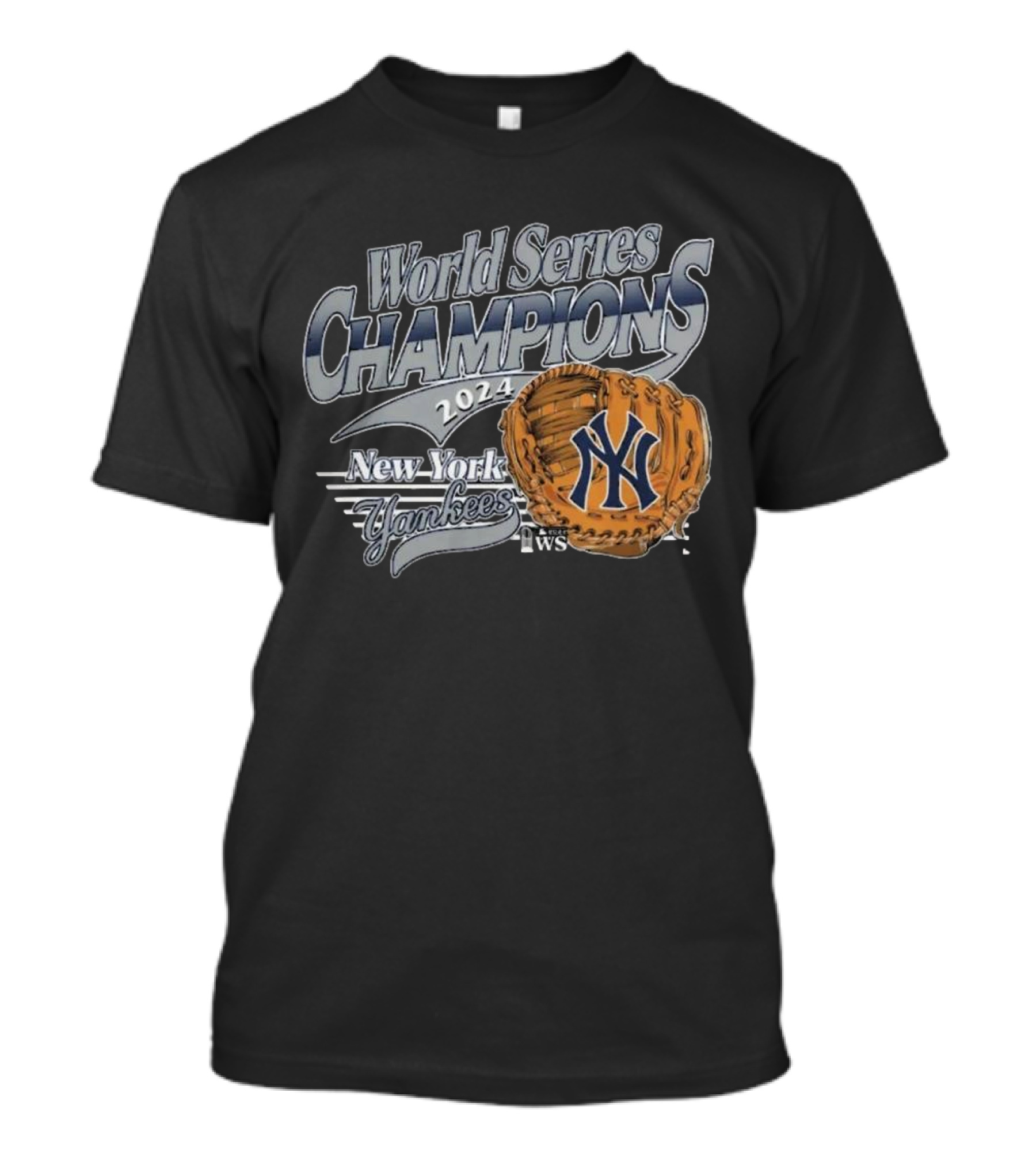 New York Yankees 2024 World Series Champions Baseball Glove T-Shirt