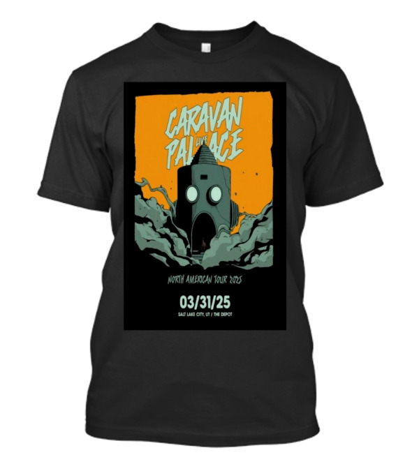 Caravan Palace Live North American Tour 2025 Salt Lake City UT 03/31/25 The Depot T-Shirt