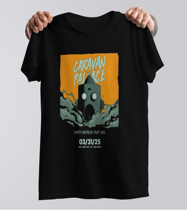 Caravan Palace Live North American Tour 2025 Salt Lake City UT 03/31/25 The Depot T-Shirt