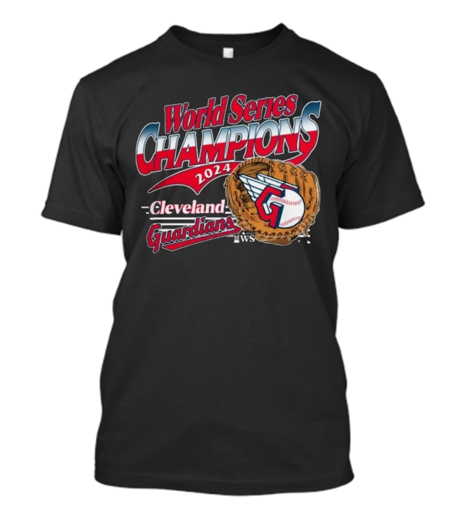Cleveland Guardians 2024 World Series Champions Baseball Glove Logo Franklin T-Shirt