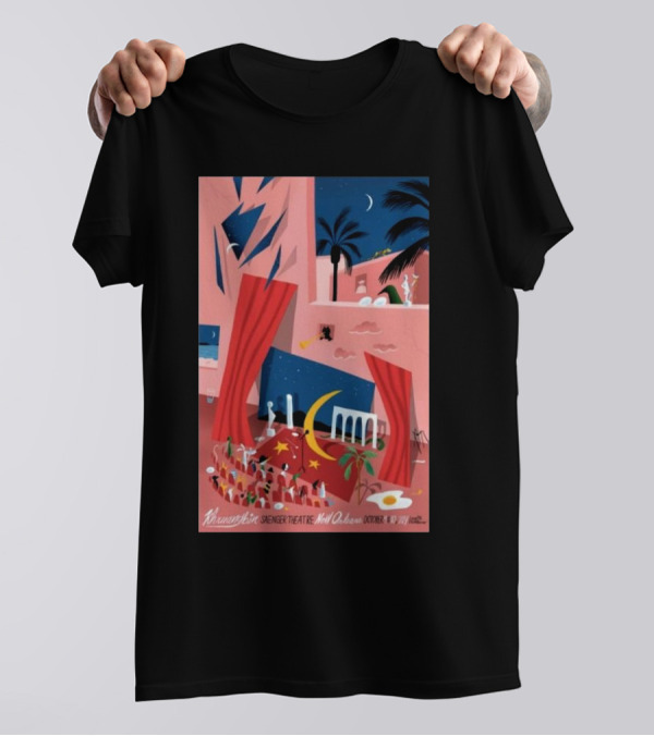 Khruangbin Saenger Theatre New Orleans October 9 2024 Tour Moon Palms Scene T-Shirt