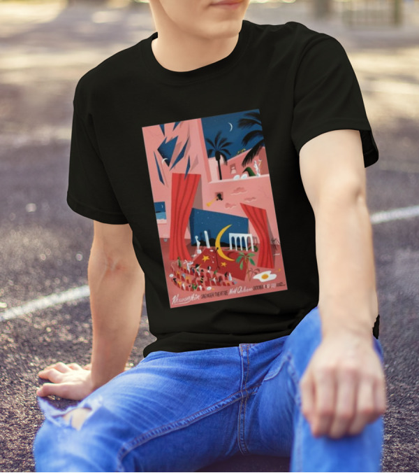 Khruangbin Saenger Theatre New Orleans October 9 2024 Tour Moon Palms Scene T-Shirt
