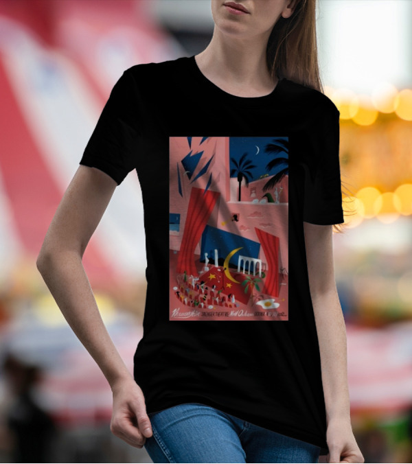 Khruangbin Saenger Theatre New Orleans October 9 2024 Tour Moon Palms Scene T-Shirt