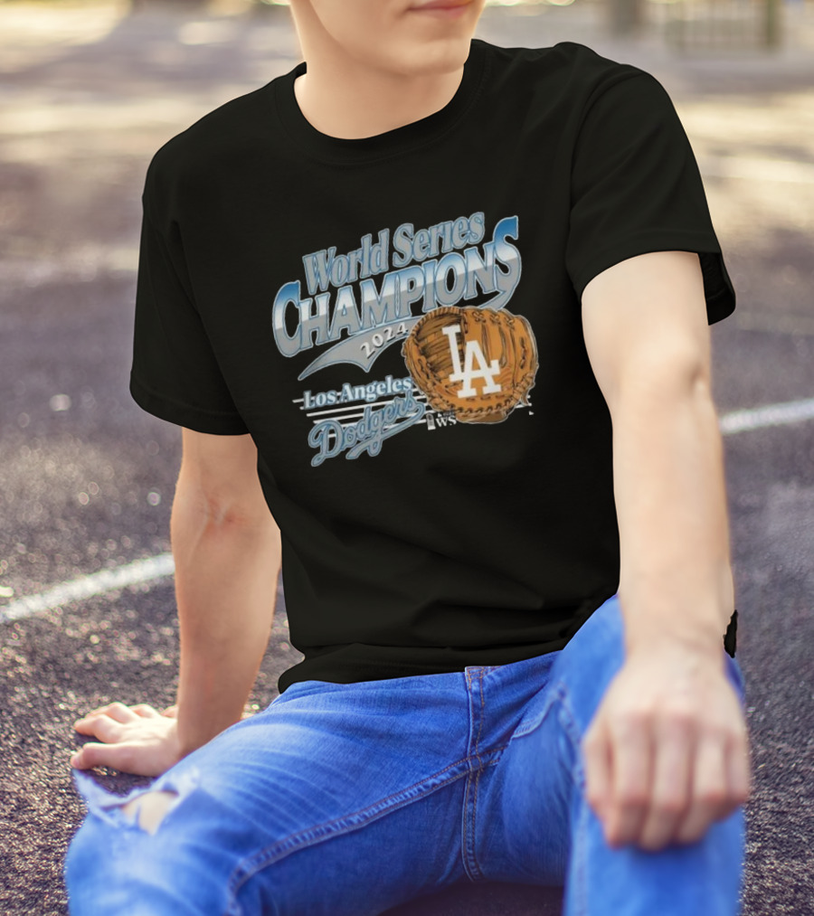 Los Angeles Dodgers 2024 World Series Champions LA Glove Franklin T-Shirt