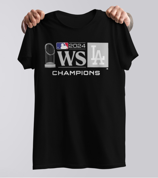 Los Angeles Dodgers 2024 WS Champions Trophy LA MLB T-Shirt