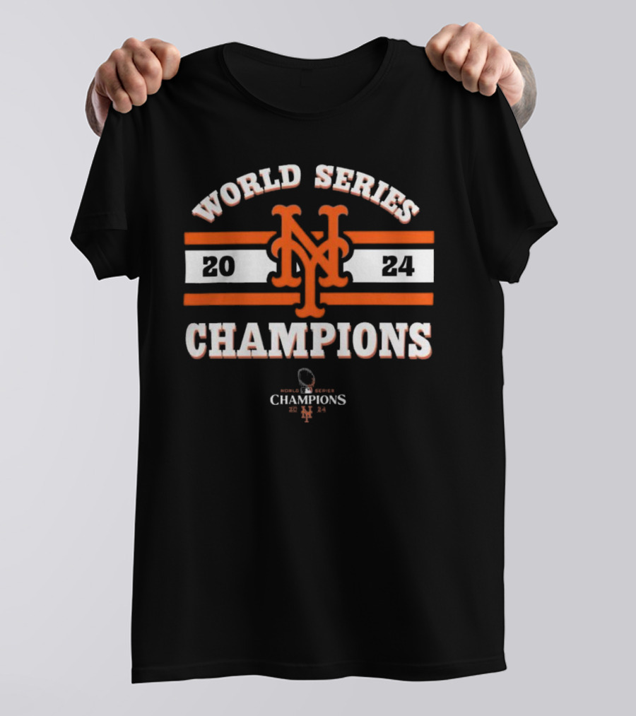 New York Mets 2024 World Series Champions 2024 Mets Emblem T-Shirt