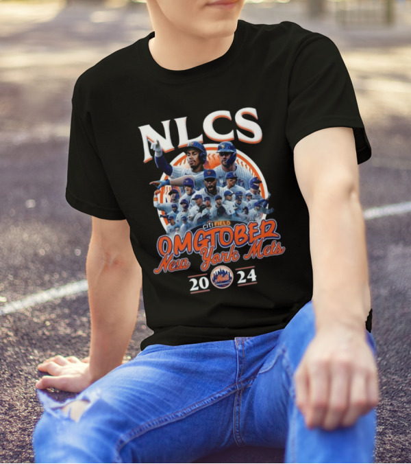 NLCS 2024 OMGTOBER New York Mets Citi Field Team T-Shirt