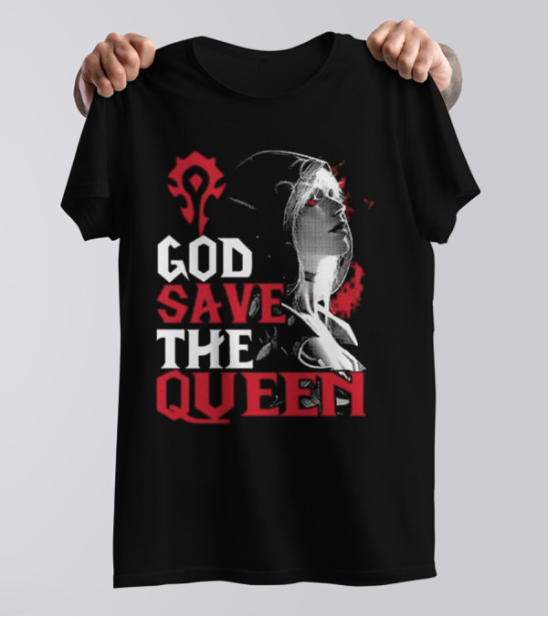 World Of Warcraft Sylvanas Windrunner God Save The Queen Horde T-Shirt