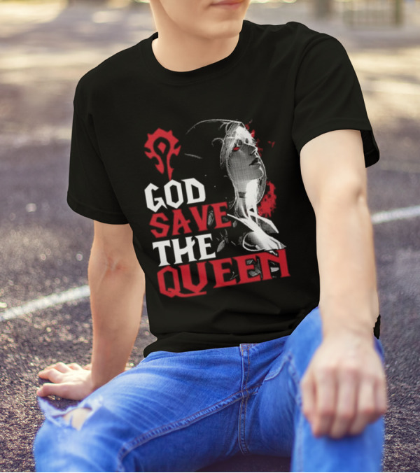 World Of Warcraft Sylvanas Windrunner God Save The Queen Horde T-Shirt
