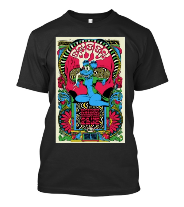Osees Levitation 2024 Halloween Show In Austin TX Oct 31 Mohawk Bat Club T-Shirt
