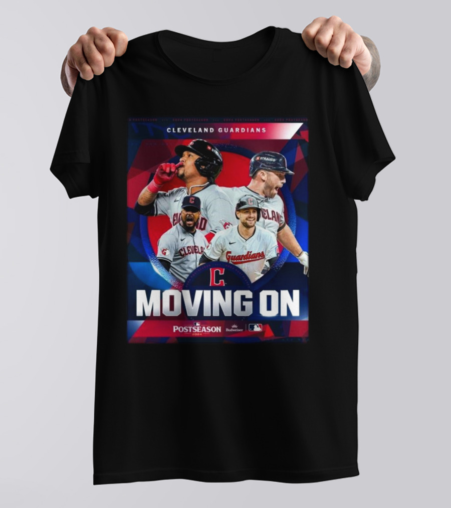 Cleveland Guardians Moving On 2024 Postseason Baseball T-Shirt