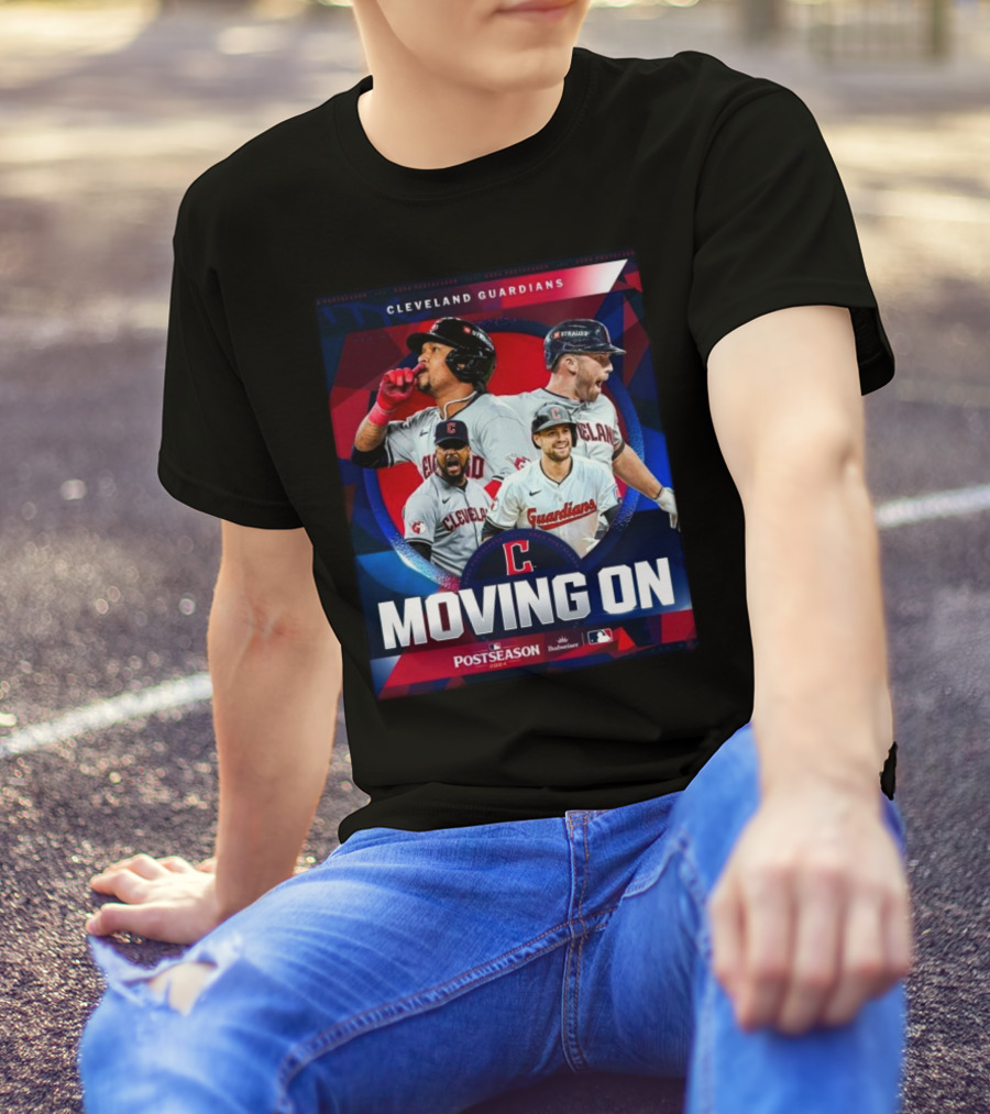 Cleveland Guardians Moving On 2024 Postseason Baseball T-Shirt