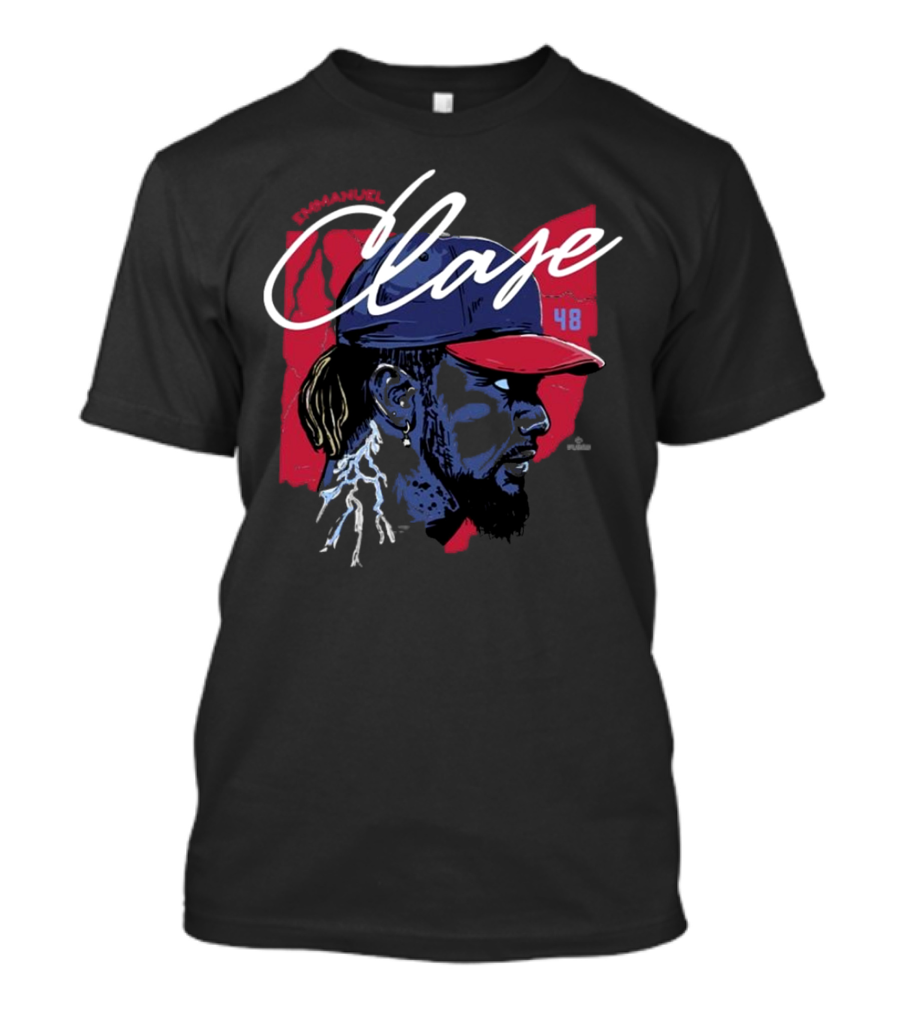 Cleveland Guardians Emmanuel Clase 48 Lightning T-Shirt