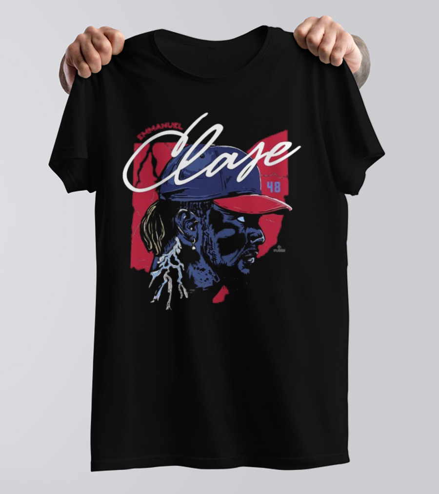 Cleveland Guardians Emmanuel Clase 48 Lightning T-Shirt