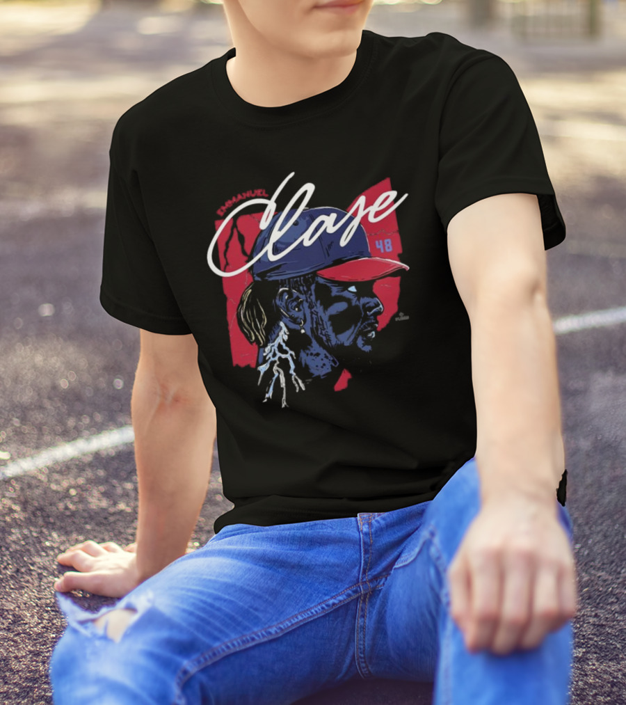 Cleveland Guardians Emmanuel Clase 48 Lightning T-Shirt