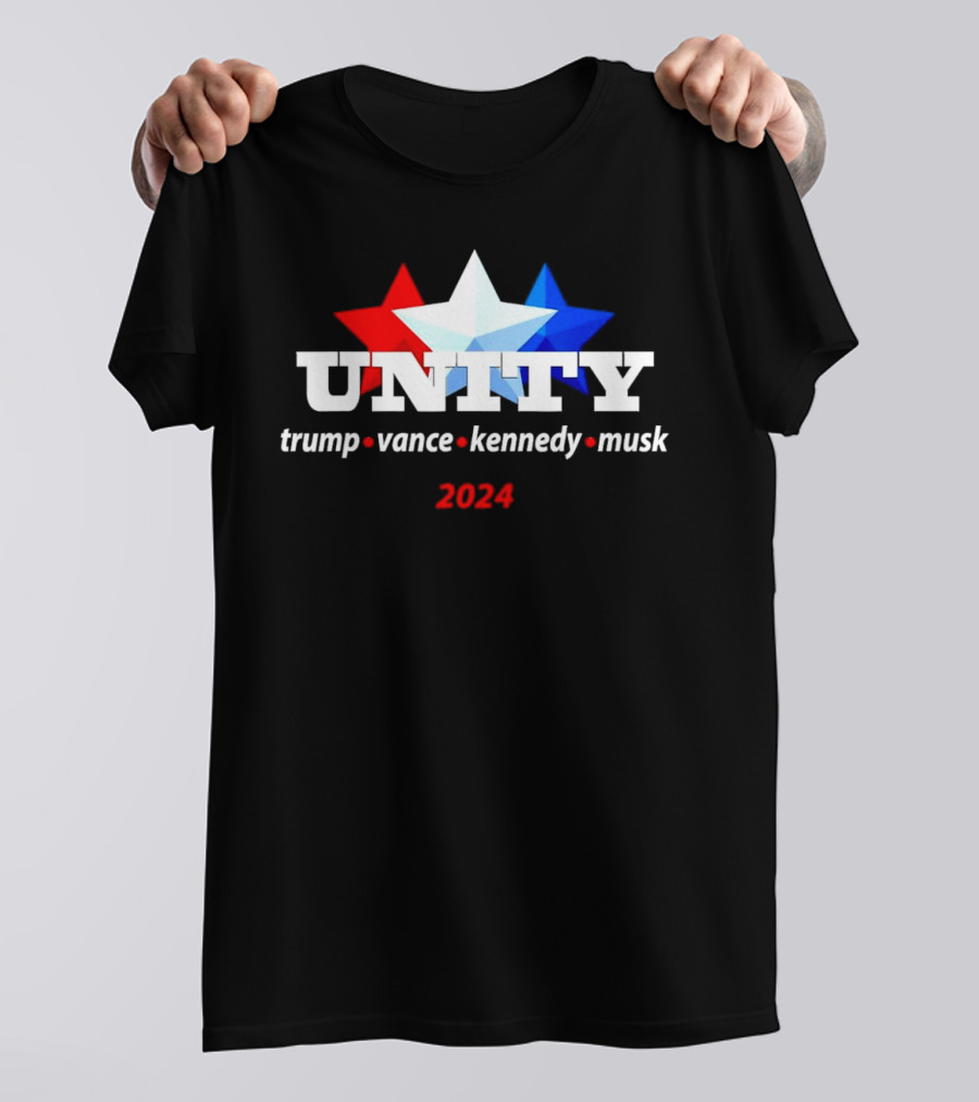 Unity Trump Vance Kennedy Musk 2024 Stars Flag Colors T-Shirt