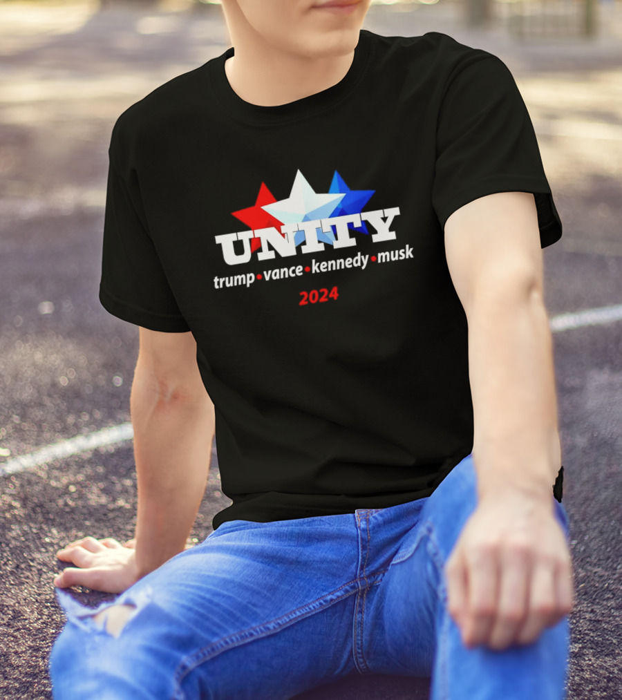 Unity Trump Vance Kennedy Musk 2024 Stars Flag Colors T-Shirt