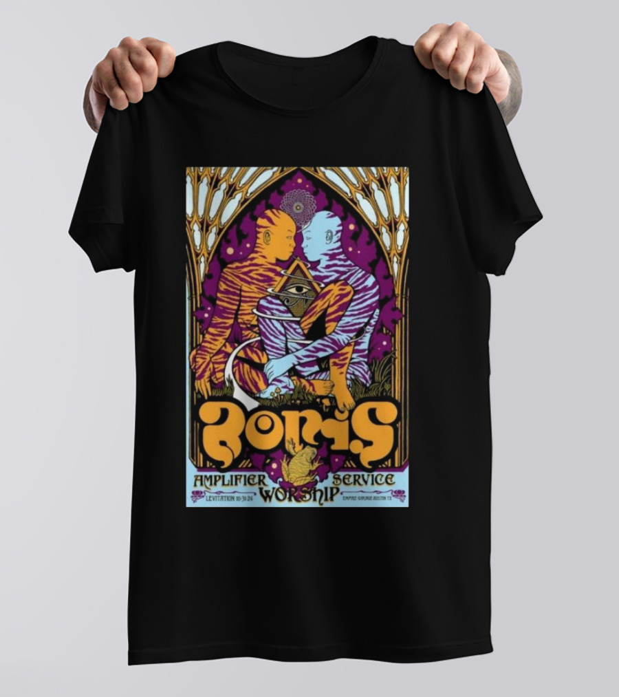 Borisheavyrocks Amplifier Worship Service Oct 31 2024 Empire Garage Austin TX T-Shirt
