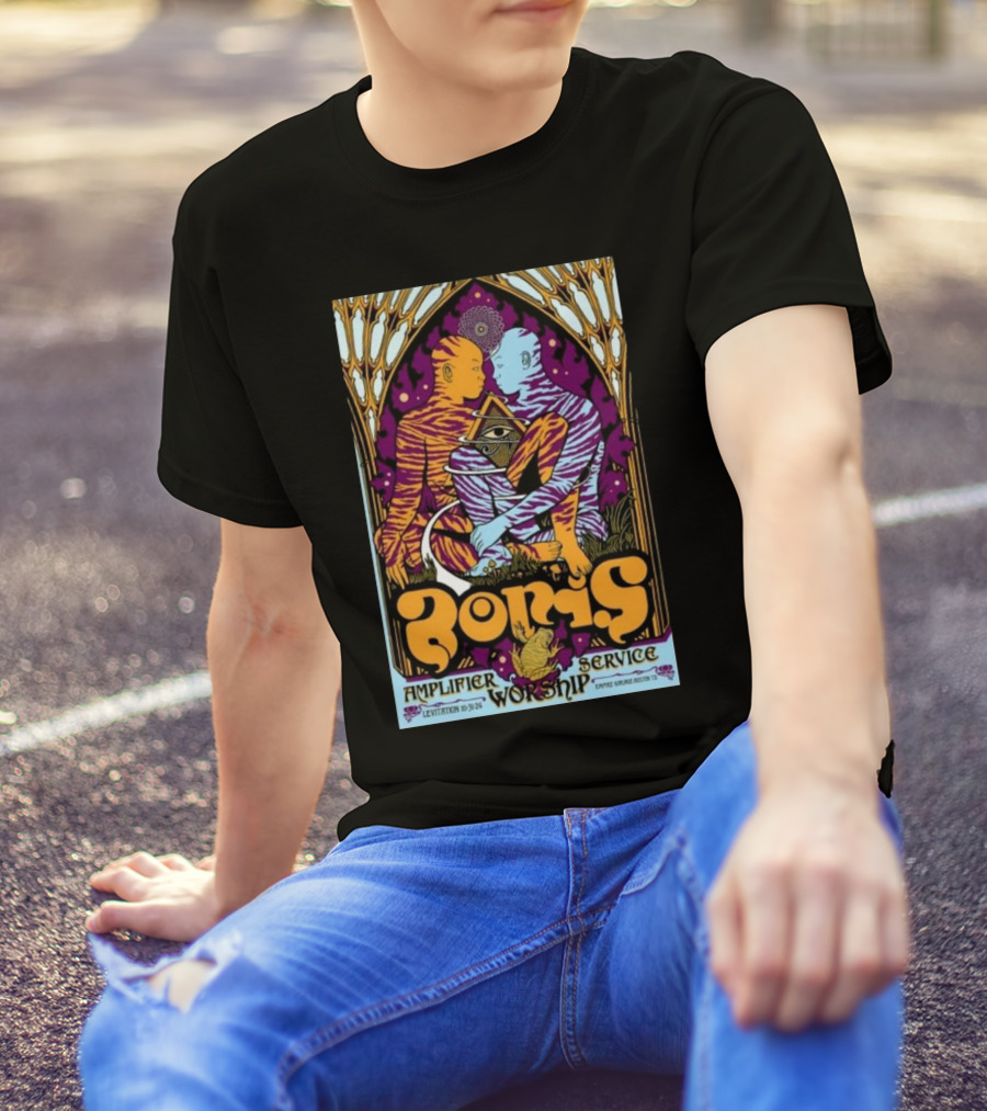 Borisheavyrocks Amplifier Worship Service Oct 31 2024 Empire Garage Austin TX T-Shirt
