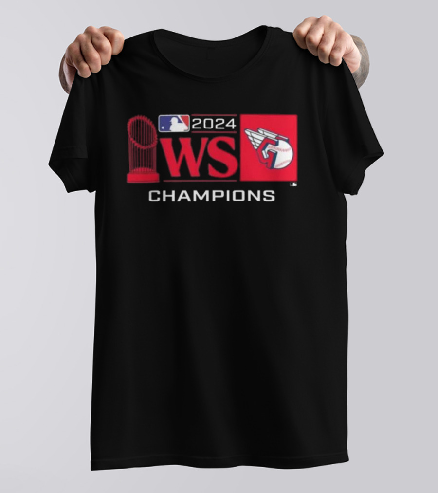 Cleveland Guardians 2024 WS Champions Trophy Lockup T-Shirt