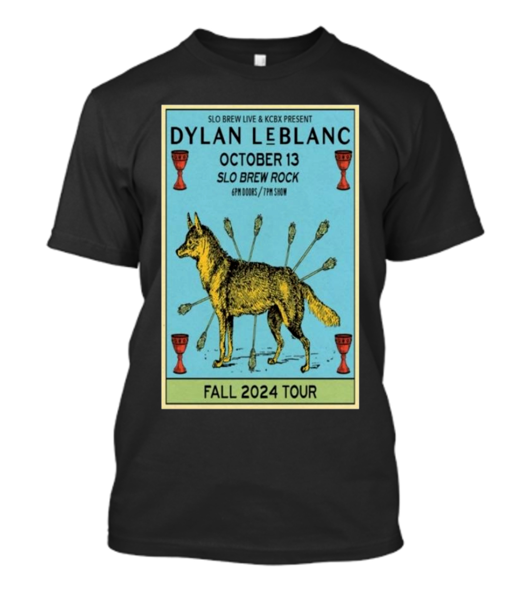 Dylan LeBlanc Fall 2024 Tour SLO Brew Rock San Luis Obispo CA October 13 T-Shirt