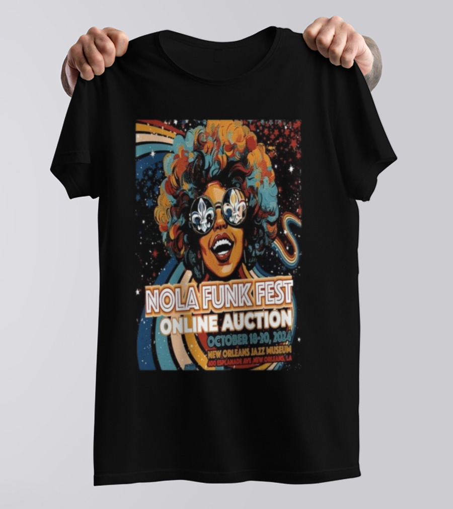 Nola Funk Fest Online Auction October 18-20 2024 New Orleans Jazz Museum T-Shirt