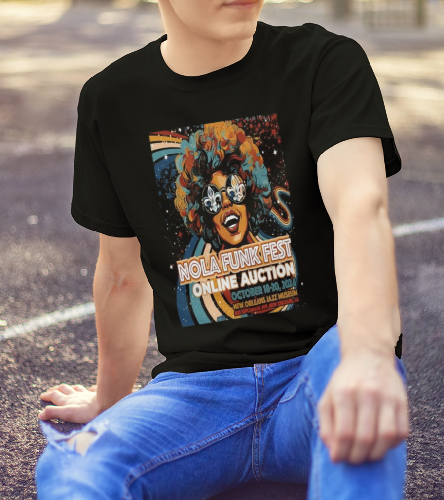 Nola Funk Fest Online Auction October 18-20 2024 New Orleans Jazz Museum T-Shirt