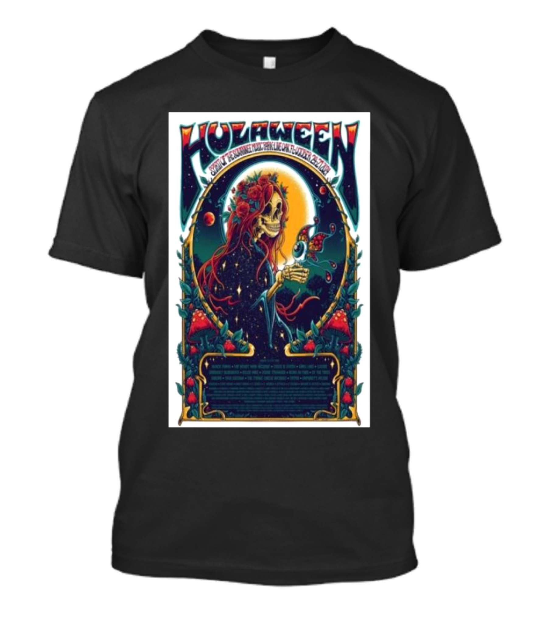 Suwannee Hulaween 2024 Spirit Of Suwannee Music Park Live Oak Florida October 24-27 Psychedelic Skeleton T-Shirt