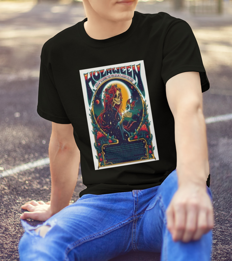 Suwannee Hulaween 2024 Spirit Of Suwannee Music Park Live Oak Florida October 24-27 Psychedelic Skeleton T-Shirt