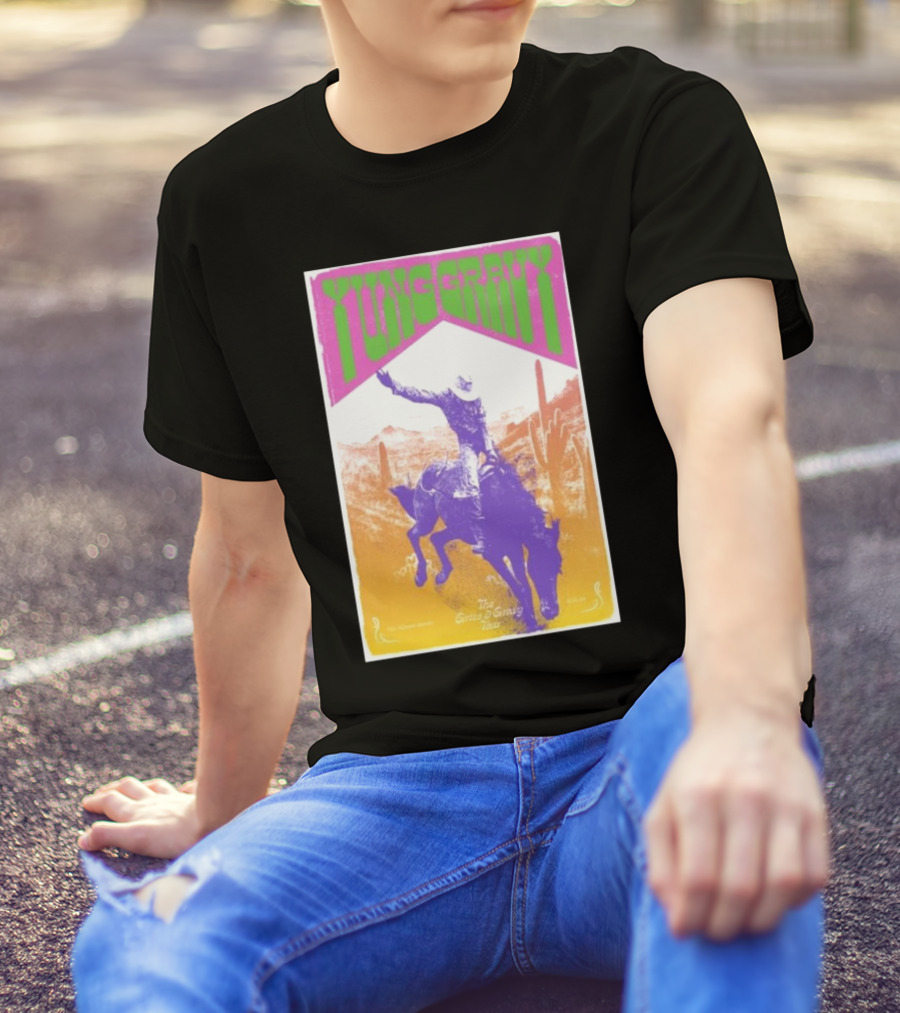 Yung Gravy The Gravy Train Tour The Fillmore Detroit In Detroit, MI Oct 12 2024 Event Cowboy Cactus Desert Rider T-Shirt