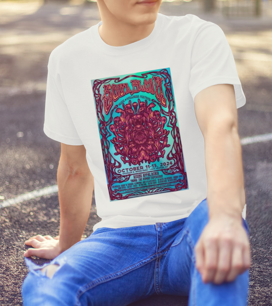 Soul Bloom Music And Wellness Festival At Charles R. Wood Park Lake George NY October 11-13 2024 Featuring Rising Appalachia And Yaima T-Shirt