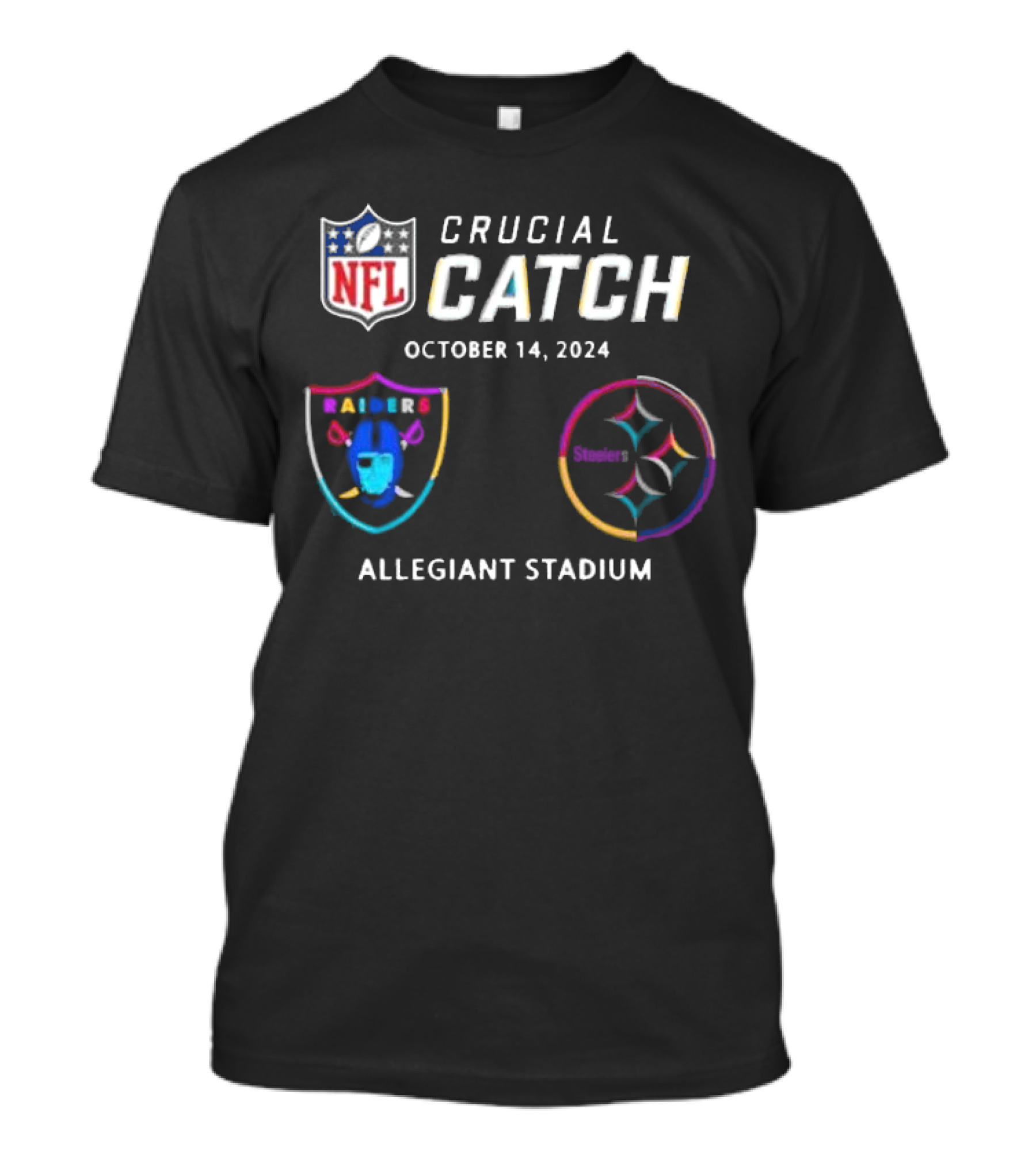 Las Vegas Raiders Pittsburgh Steelers NFL Crucial Catch October 14 2024 Allegiant Stadium T-Shirt