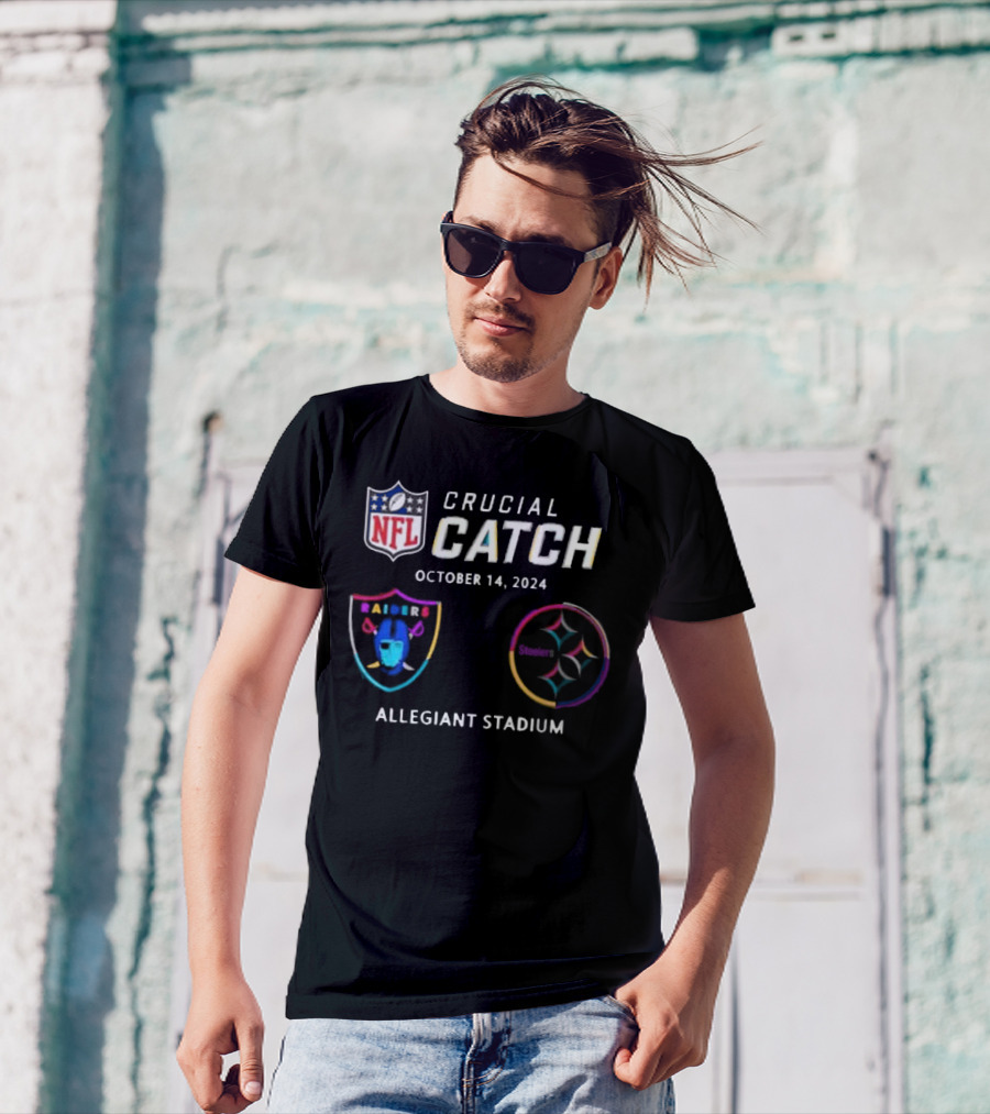 Las Vegas Raiders Pittsburgh Steelers NFL Crucial Catch October 14 2024 Allegiant Stadium T-Shirt