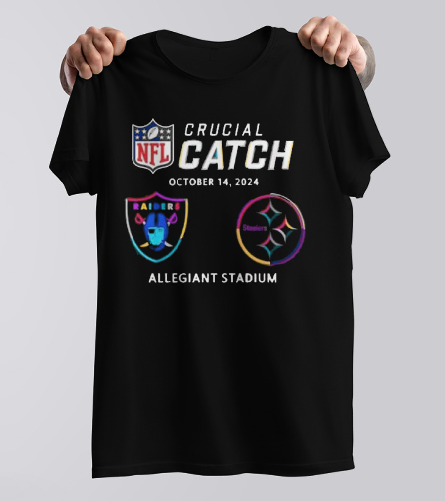 Las Vegas Raiders Pittsburgh Steelers NFL Crucial Catch October 14 2024 Allegiant Stadium T-Shirt