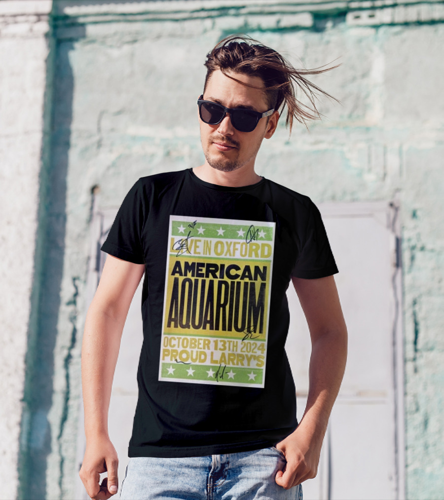 Live In Oxford American Aquarium October 13th 2024 Proud Larry's Signed Event T-Shirt