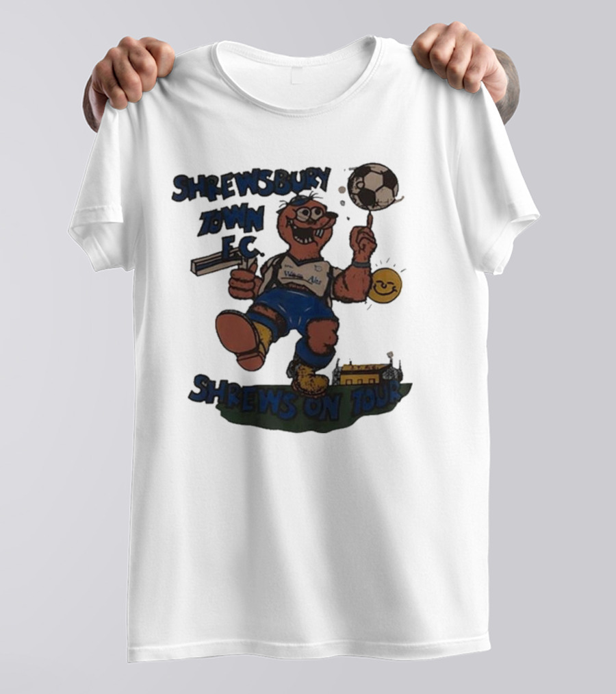 Shrewsbury Town FC Shrews On Tour Soccer Character With House And Sun T-Shirt