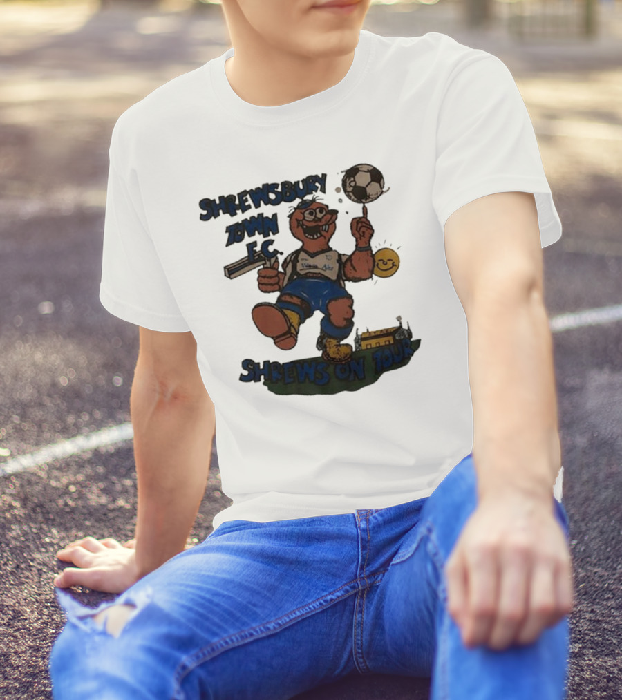 Shrewsbury Town FC Shrews On Tour Soccer Character With House And Sun T-Shirt