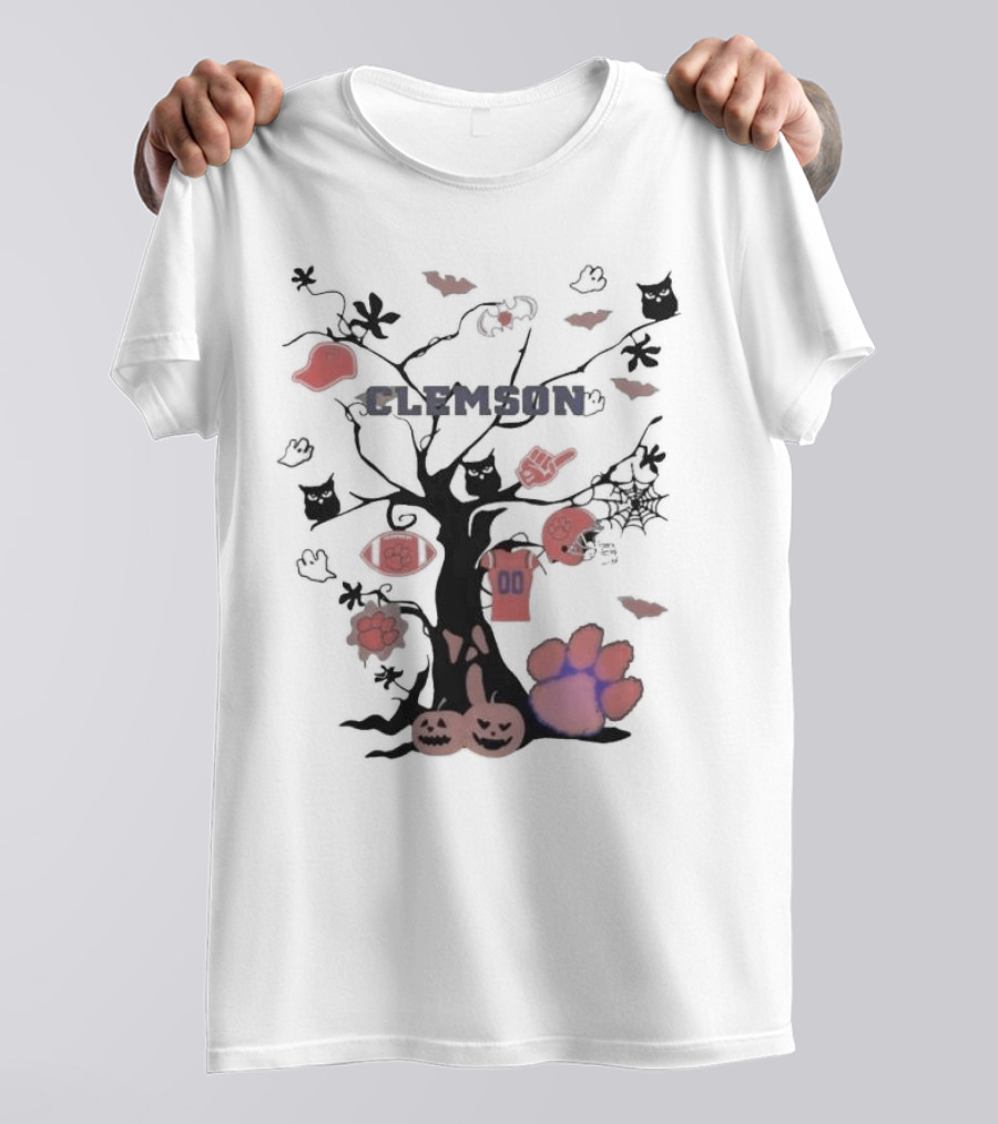 Clemson Tigers Halloween Tree 2024 NCAA Team Spirit T-Shirt