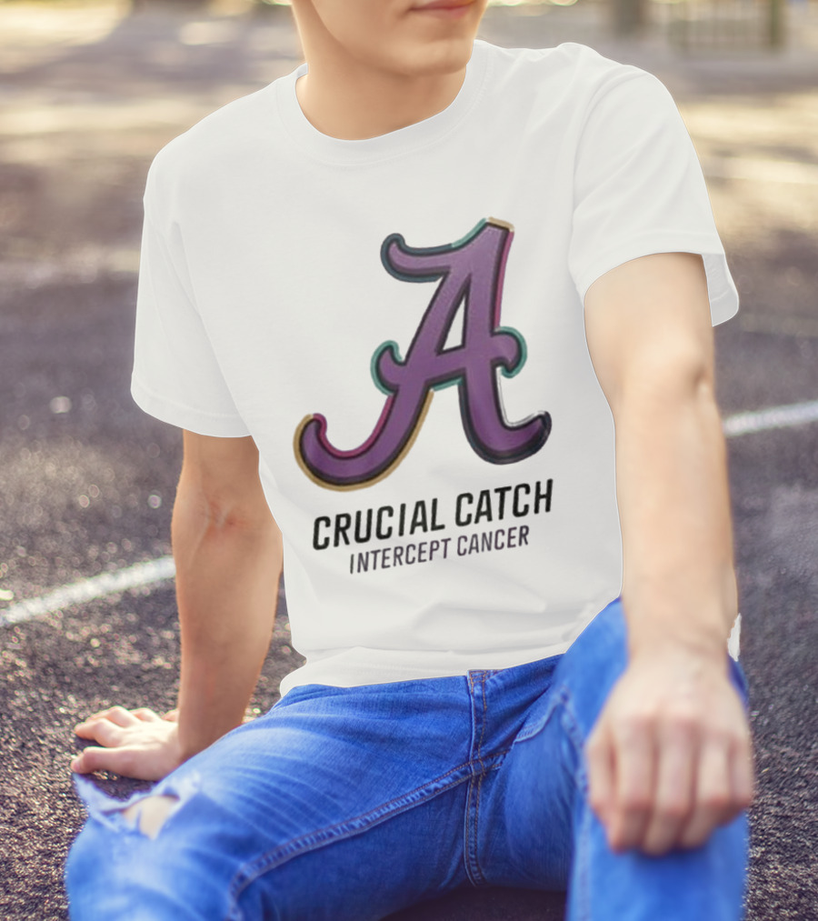 Alabama Crimson Tide Crucial Catch Intercept Cancer T-Shirt
