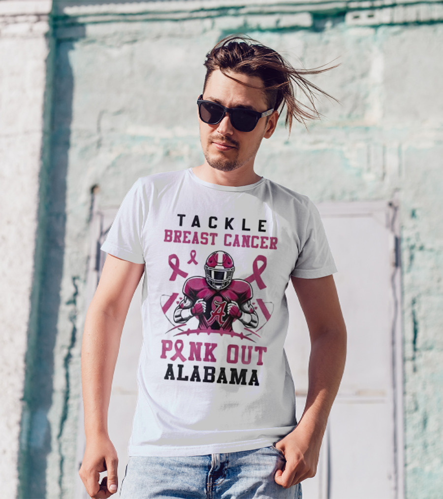 Alabama Tackle Breast Cancer Pink Out T-Shirt
