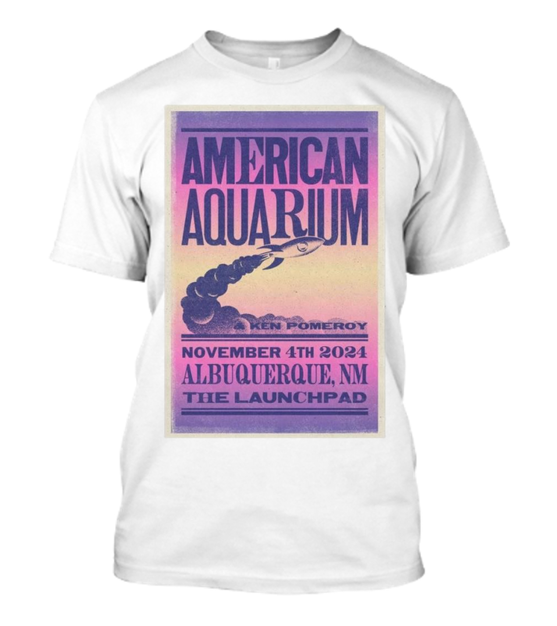 American Aquarium With Ken Pomeroy November 4th 2024 Albuquerque NM The Launchpad T-Shirt