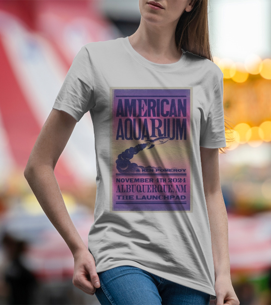 American Aquarium With Ken Pomeroy November 4th 2024 Albuquerque NM The Launchpad T-Shirt