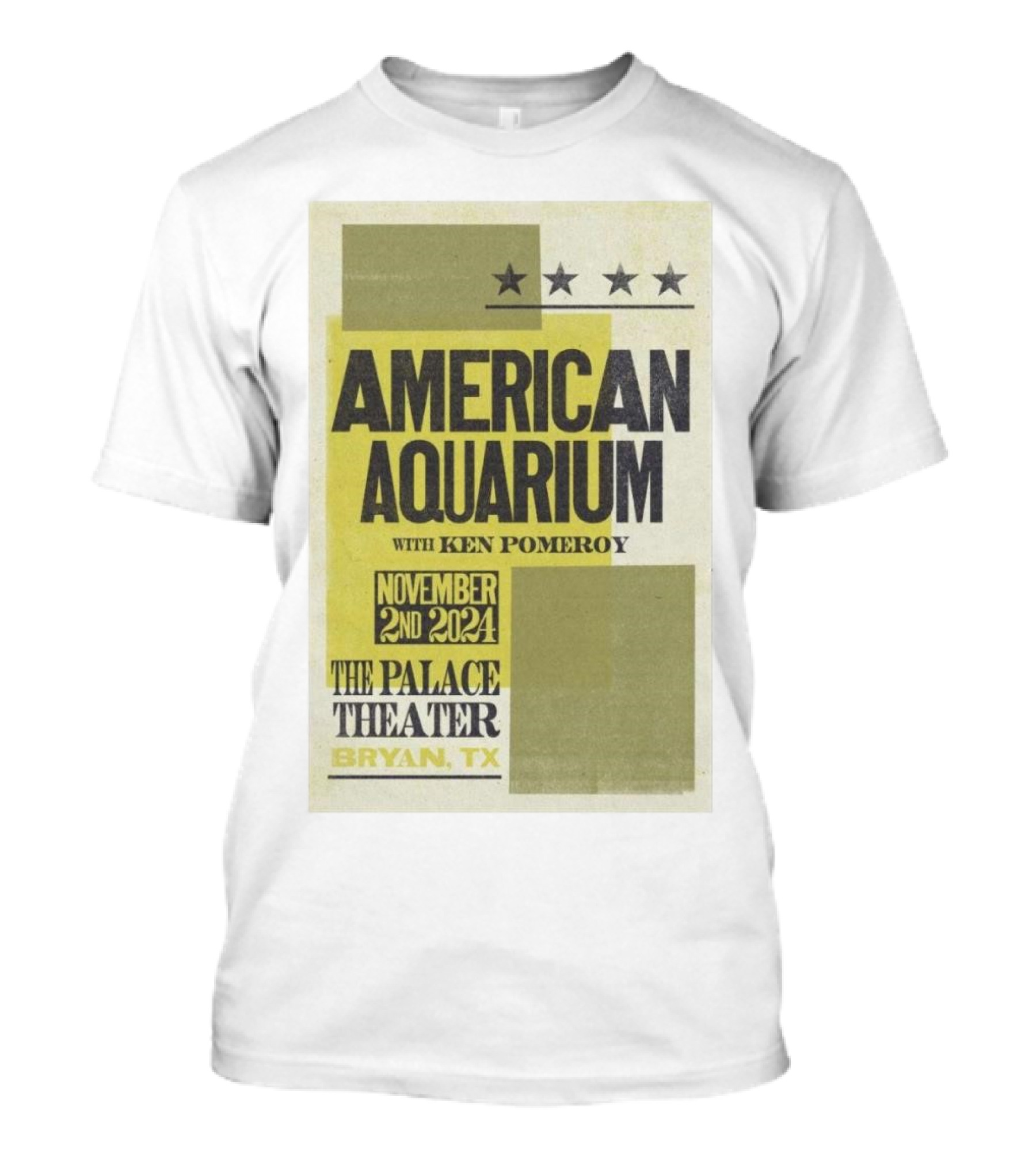 American Aquarium With Ken Pomeroy November 2 2024 The Palace Theater Bryan TX T-Shirt