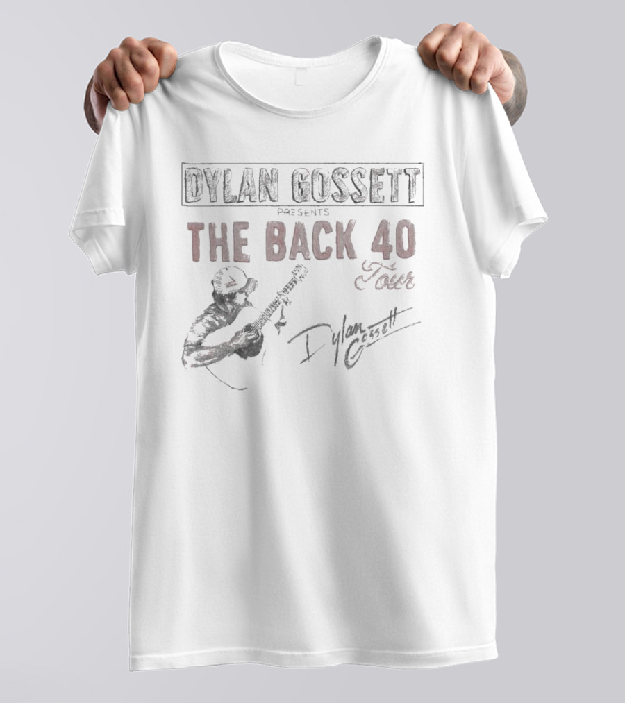 Dylan Gossett Presents The Back 40 Tour Signature Guitarist Sketch T-Shirt